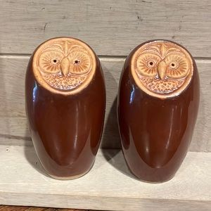 vintage owl salt and pepper shaker set